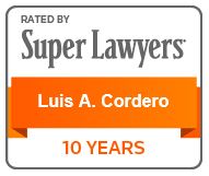 Mr. Cordero is Listed in Super Lawyers for Past 10 Years